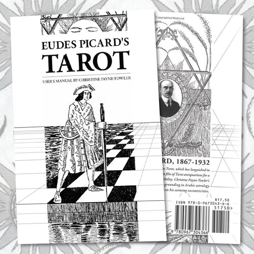 Eudes Picard Tarot User Manual Book Front and Back Cover - Black and White.