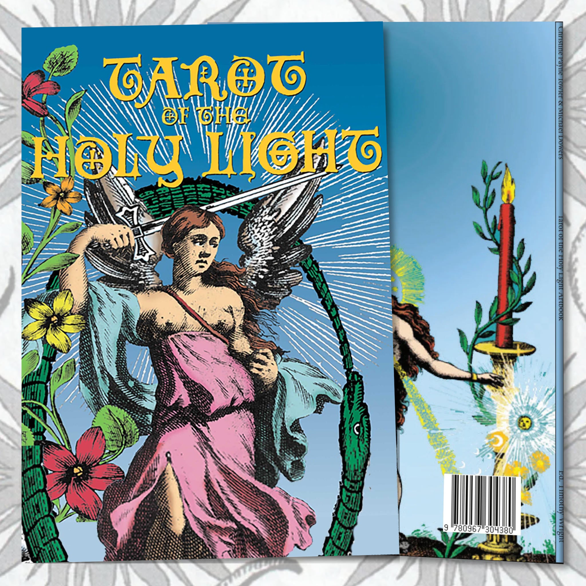 Tarot of the Holy Light Artbook Cover and Back.