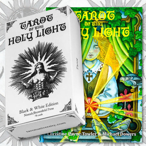 Tarot of the Holy Light Black and White Deck and Book.
